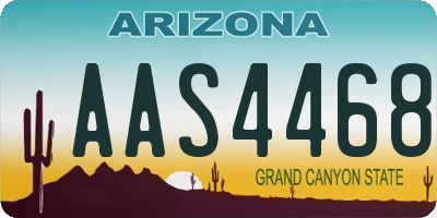 AZ license plate AAS4468