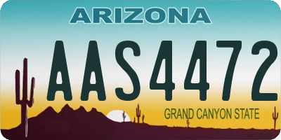 AZ license plate AAS4472