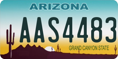 AZ license plate AAS4483