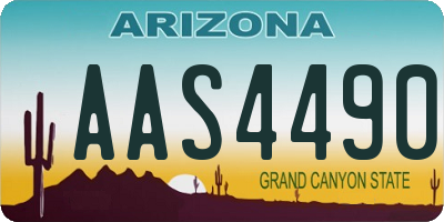AZ license plate AAS4490