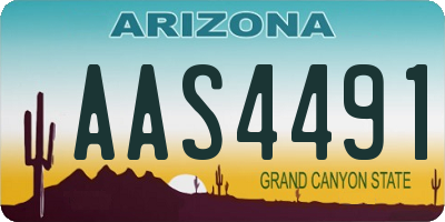 AZ license plate AAS4491