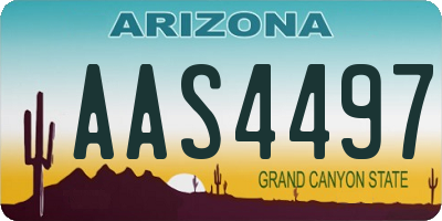 AZ license plate AAS4497