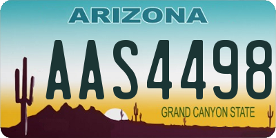 AZ license plate AAS4498