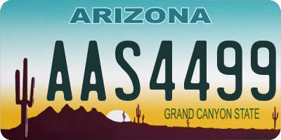 AZ license plate AAS4499