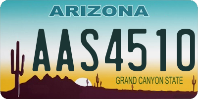 AZ license plate AAS4510