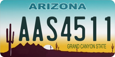 AZ license plate AAS4511