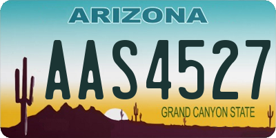 AZ license plate AAS4527