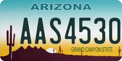 AZ license plate AAS4530