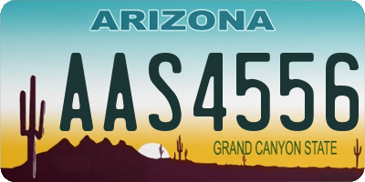 AZ license plate AAS4556
