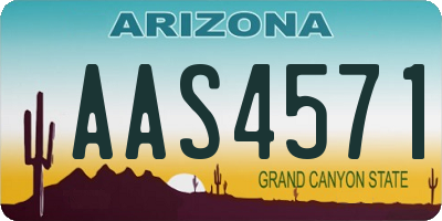 AZ license plate AAS4571