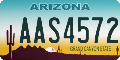 AZ license plate AAS4572