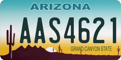 AZ license plate AAS4621