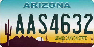 AZ license plate AAS4632