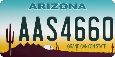 AZ license plate AAS4660