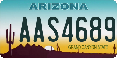AZ license plate AAS4689