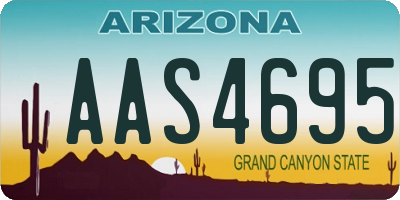 AZ license plate AAS4695