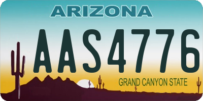 AZ license plate AAS4776