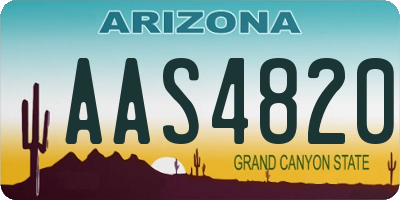 AZ license plate AAS4820