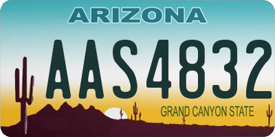 AZ license plate AAS4832