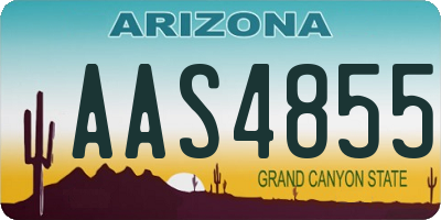 AZ license plate AAS4855