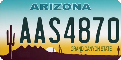 AZ license plate AAS4870