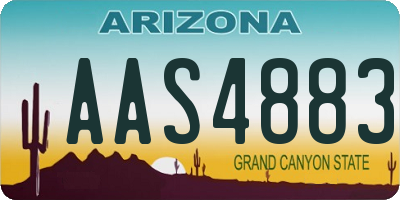 AZ license plate AAS4883