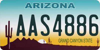 AZ license plate AAS4886