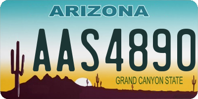 AZ license plate AAS4890