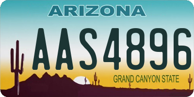 AZ license plate AAS4896