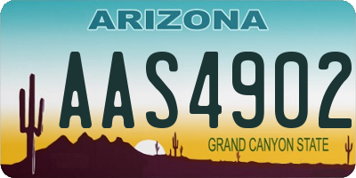 AZ license plate AAS4902