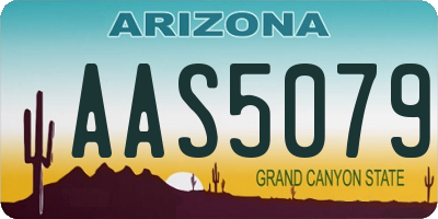 AZ license plate AAS5079