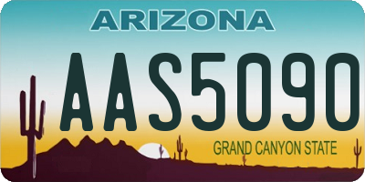 AZ license plate AAS5090