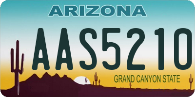 AZ license plate AAS5210