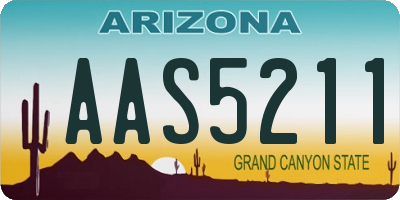 AZ license plate AAS5211