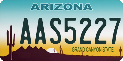 AZ license plate AAS5227