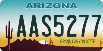 AZ license plate AAS5277