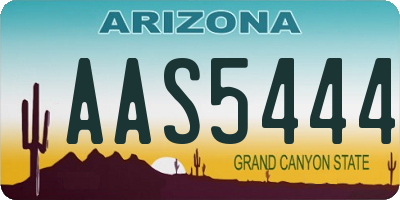 AZ license plate AAS5444