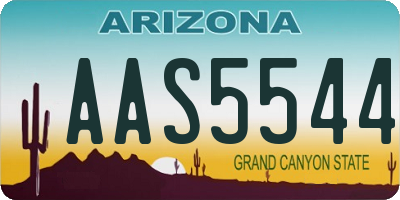 AZ license plate AAS5544
