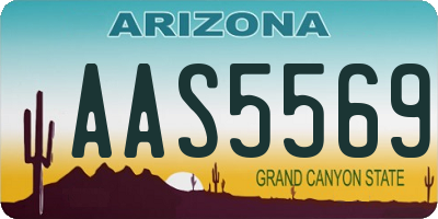 AZ license plate AAS5569