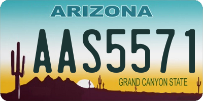 AZ license plate AAS5571
