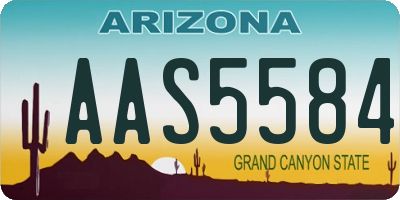 AZ license plate AAS5584