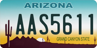 AZ license plate AAS5611