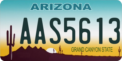 AZ license plate AAS5613