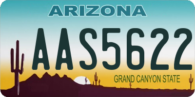 AZ license plate AAS5622