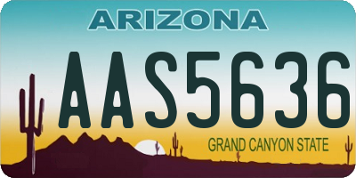 AZ license plate AAS5636