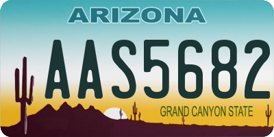 AZ license plate AAS5682