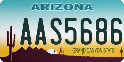 AZ license plate AAS5686