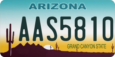 AZ license plate AAS5810