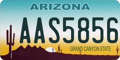 AZ license plate AAS5856