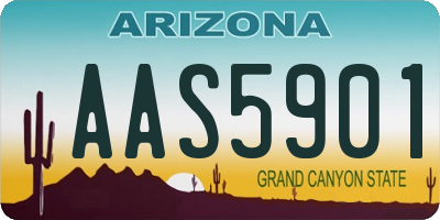 AZ license plate AAS5901